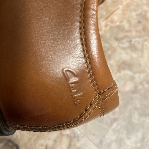 Clark’s shoes,men 7W, leather,NEW,TILDEN WALK , dark tan,Oxford,classy,comfy, - Picture 7 of 13